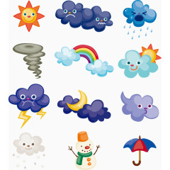 卡通天气元素