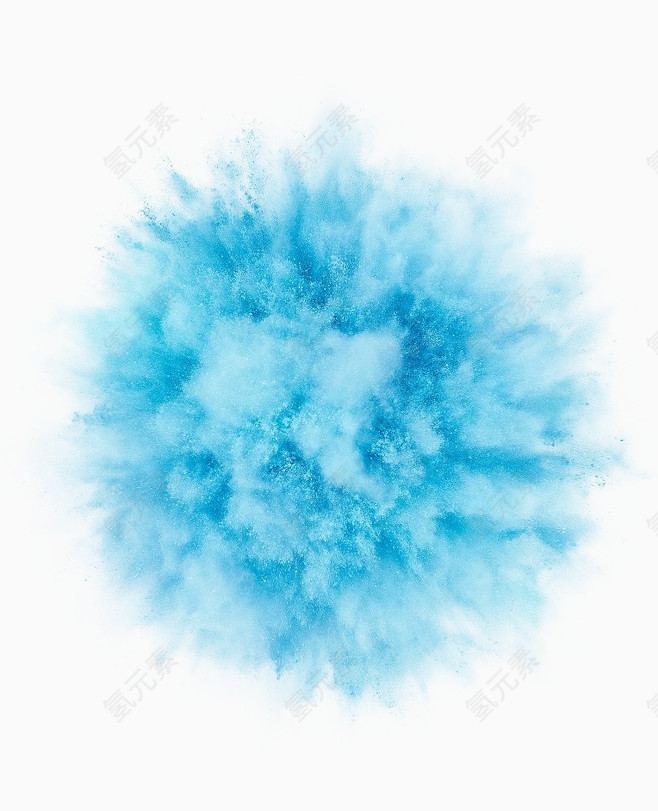 蓝色油漆粉末喷溅效果