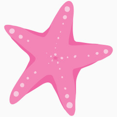 卡通手绘粉色海星png