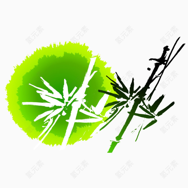 彩墨染花纹