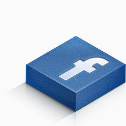 脸谱网颜色isometric-3d-social-icons