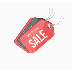 矢量红色促销标签