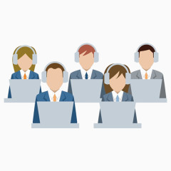 卡通手绘客服人物