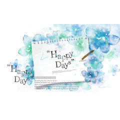 唯美水彩花卉装饰