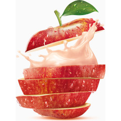 新鲜苹果横截面