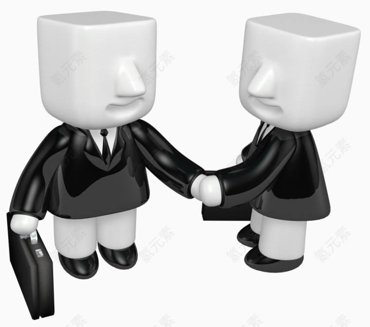 3d小人标志商务风格