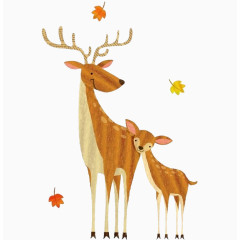 卡通梅花鹿