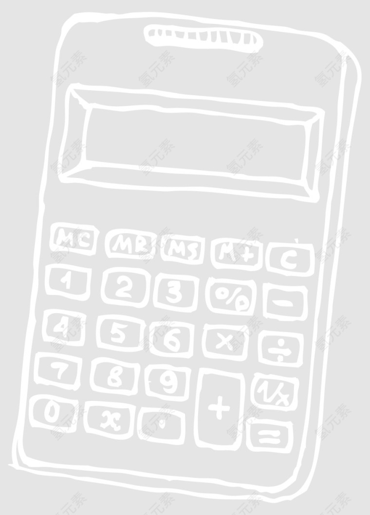 卡通手绘简笔画计算器 