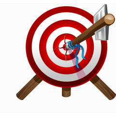 卡通手绘射箭目标靶子