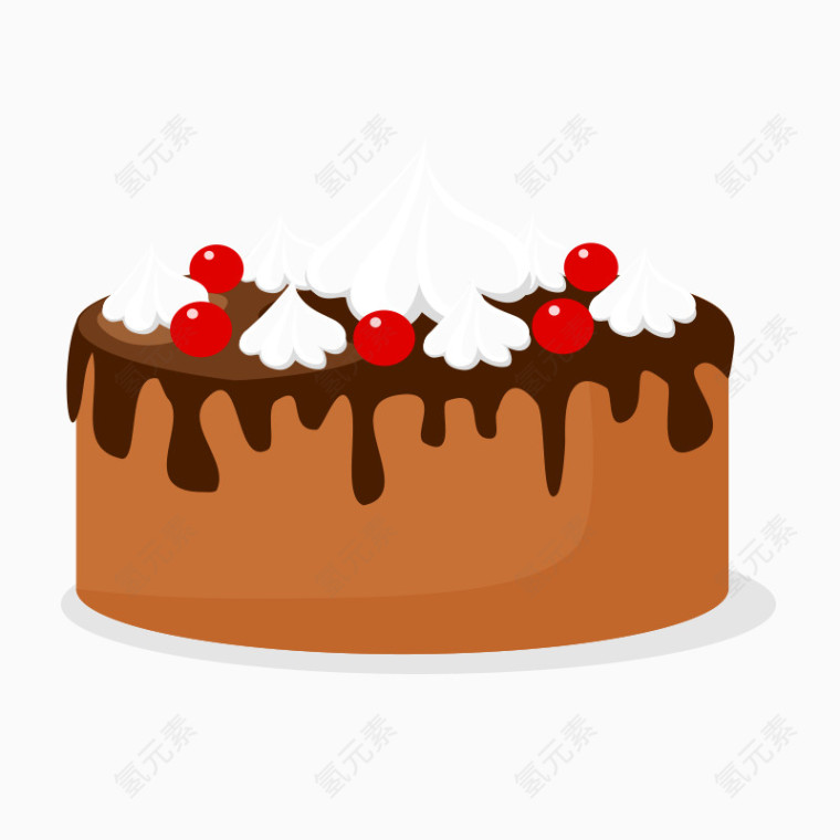 卡通水果蛋糕素材