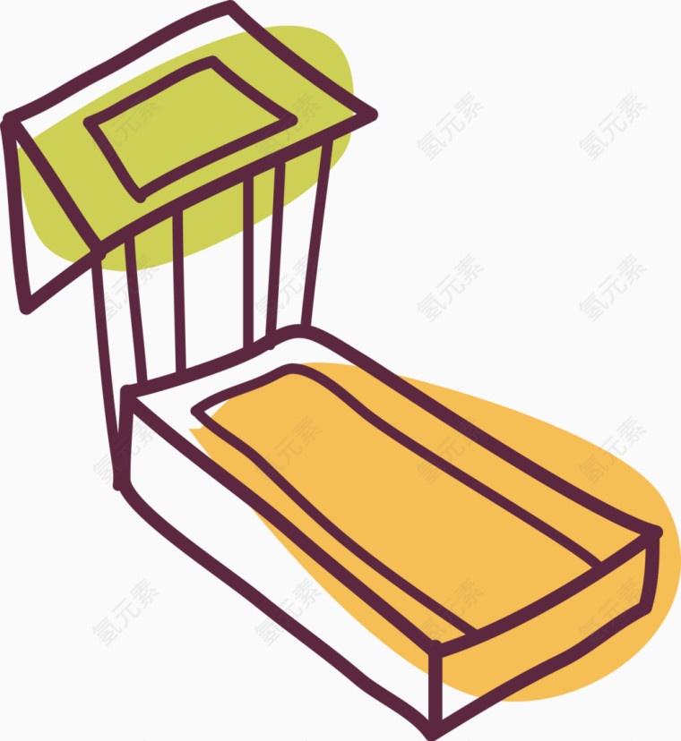 卡通体育器材跑步机