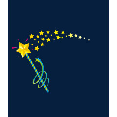 卡通星星魔法棒