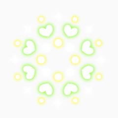 五彩圆形花形烟花