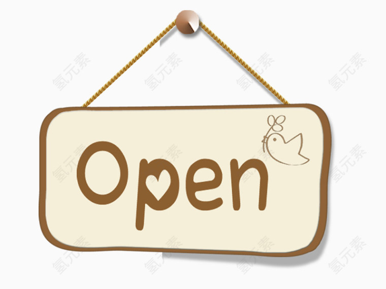 open指示牌标签