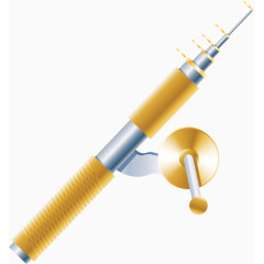 钓鱼用具卡通手绘装饰元素图标元素