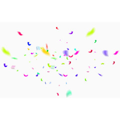 蓝色清新礼花漂浮