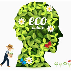 绿色环保扁平素材