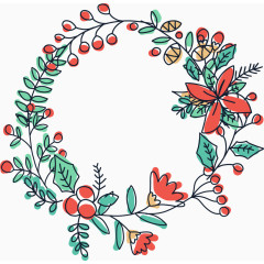 手绘花环