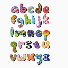 数字字母 卡通字母 海报字体