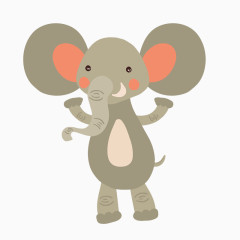 卡通手绘大象