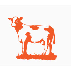 矢量手绘奶牛图片