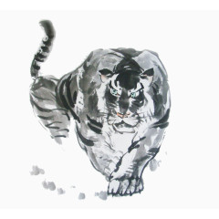 水墨老虎
