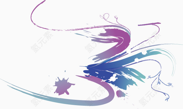 创意墨迹花纹