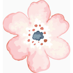 水粉画粉色花瓣