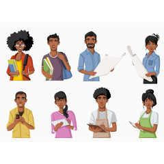 外国职业卡通人物