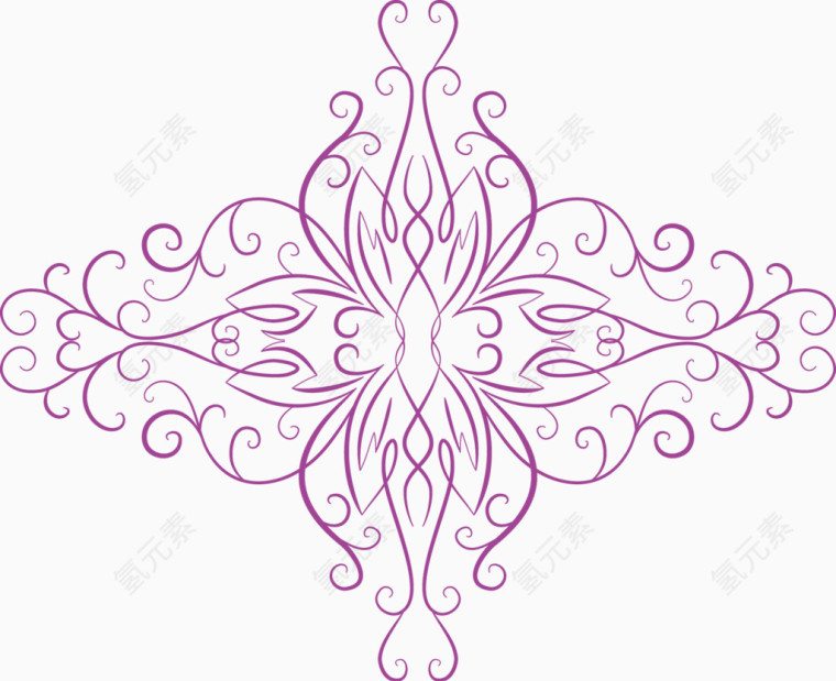 紫色边框花纹底纹矢量图