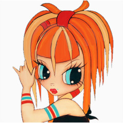 手绘西方女孩西方美女图片素材