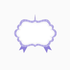 紫色可爱卡通边框