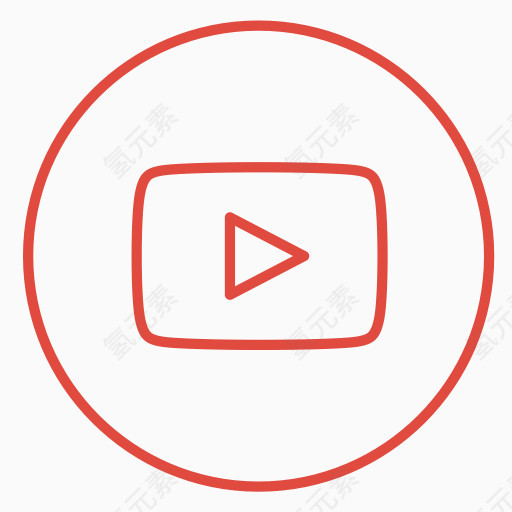线媒体电影霓虹灯社会视频YouTube霓虹灯线社交圈的颜色