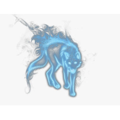 烟雾草原狼图片