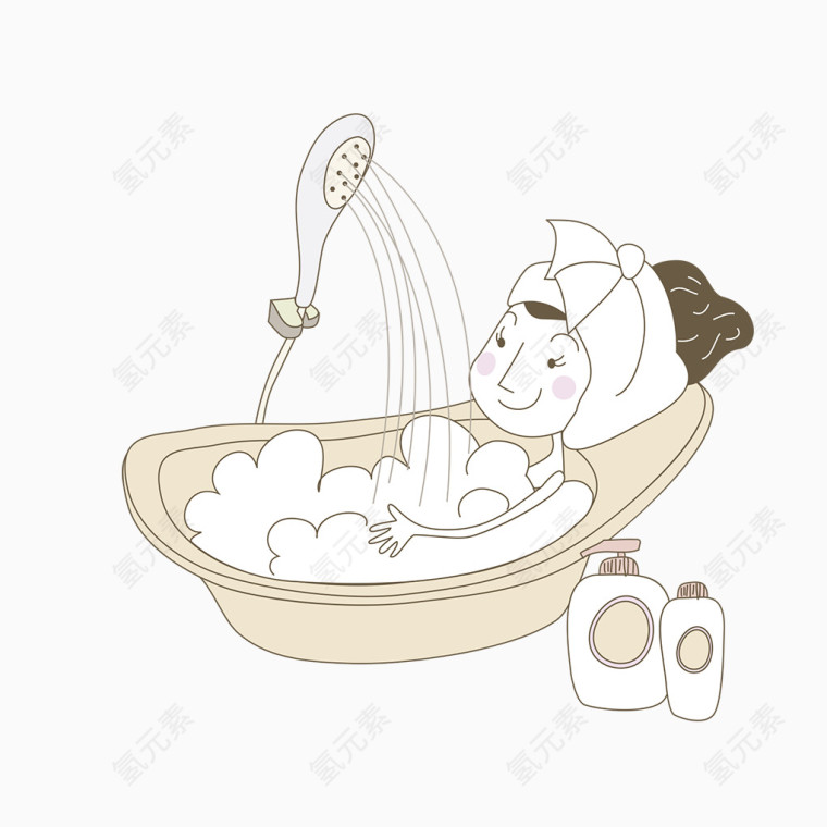 洗澡美女少女沐浴