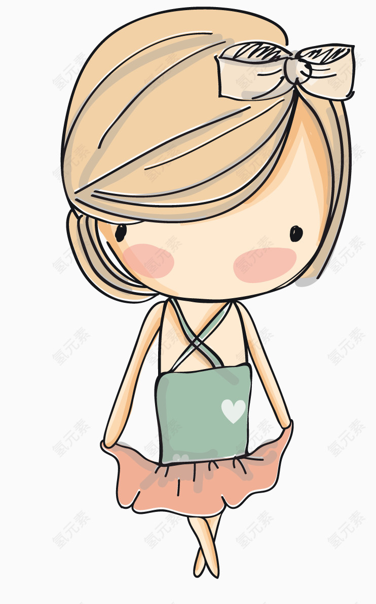卡通小女孩