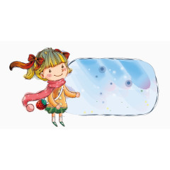 矢量小女孩横幅