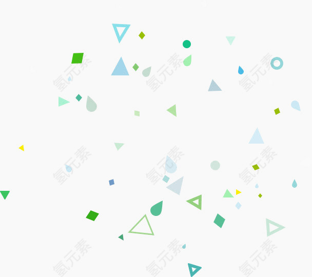 几何图形漂浮