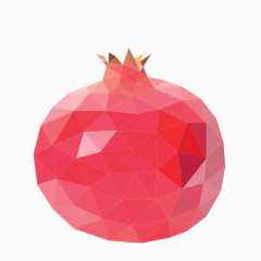 色块层叠水果石榴量素材