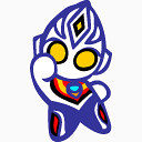 动态蓝色SD奥特曼怪兽