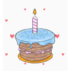 手绘生日蛋糕