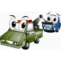 矢量拟人可爱小车