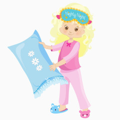 水彩可爱女生用品