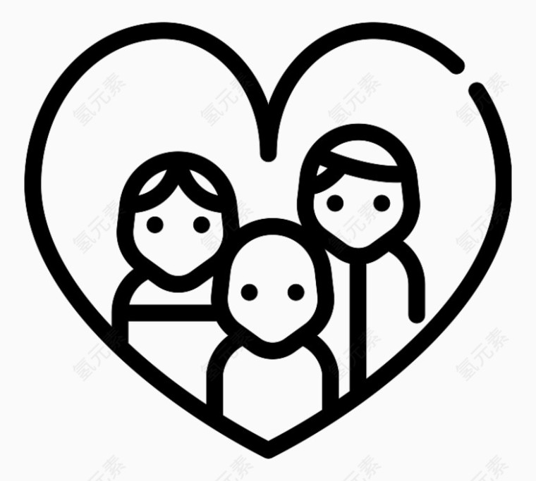 线性全家照素材