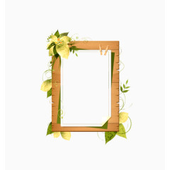 简约木质相框素材