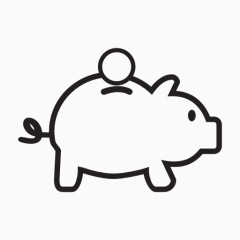 小猪储蓄罐图标