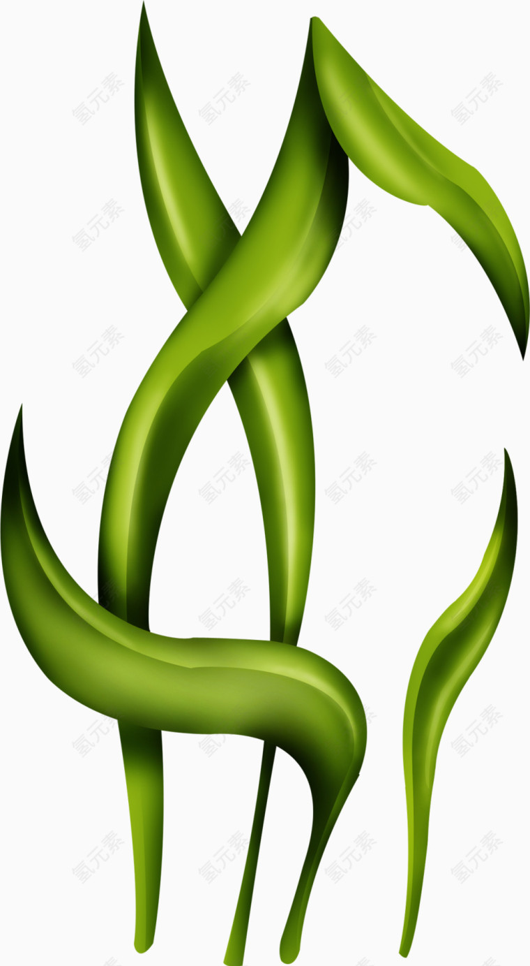 绿色创意卡通叶子