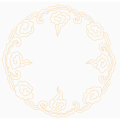 中式圆边框
