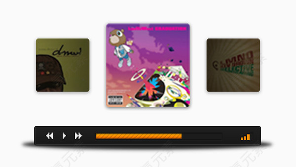个性音乐播放按钮PSD源文件