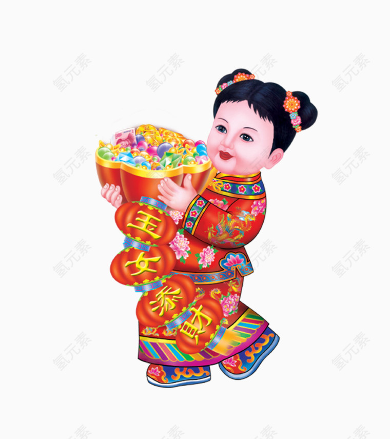 卡通人物节日元素